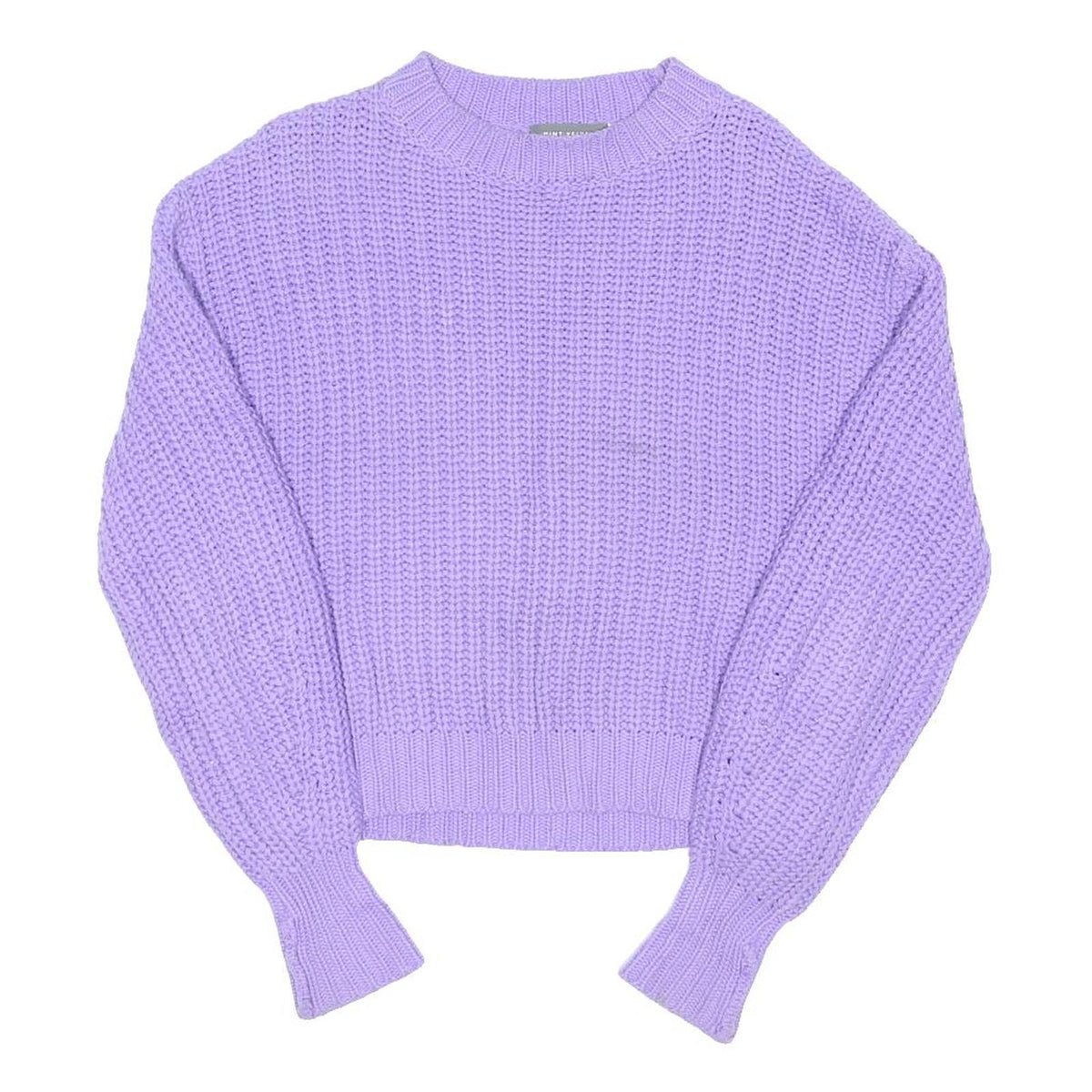 MINT VELVET Womens Lilac Plain Jumper Crew Neck Basic Knit S Cotton Blend Soft