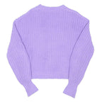 MINT VELVET Womens Lilac Plain Jumper Crew Neck Basic Knit S Cotton Blend Soft