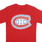 NHL Mens Red Montreal Canadiens T-Shirt S Short Sleeve Crew Neck Cotton