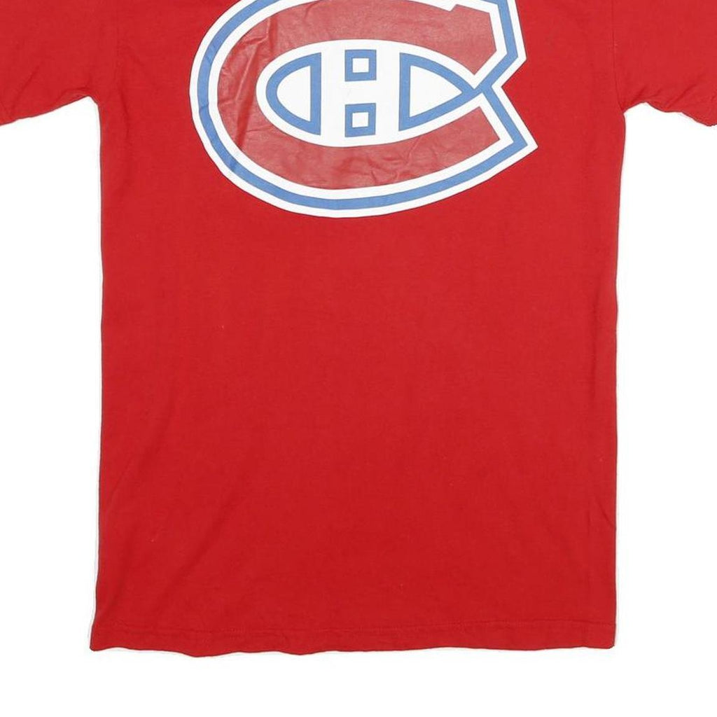 NHL Mens Red Montreal Canadiens T-Shirt S Short Sleeve Crew Neck Cotton