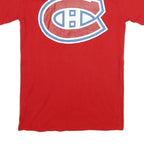 NHL Mens Red Montreal Canadiens T-Shirt S Short Sleeve Crew Neck Cotton