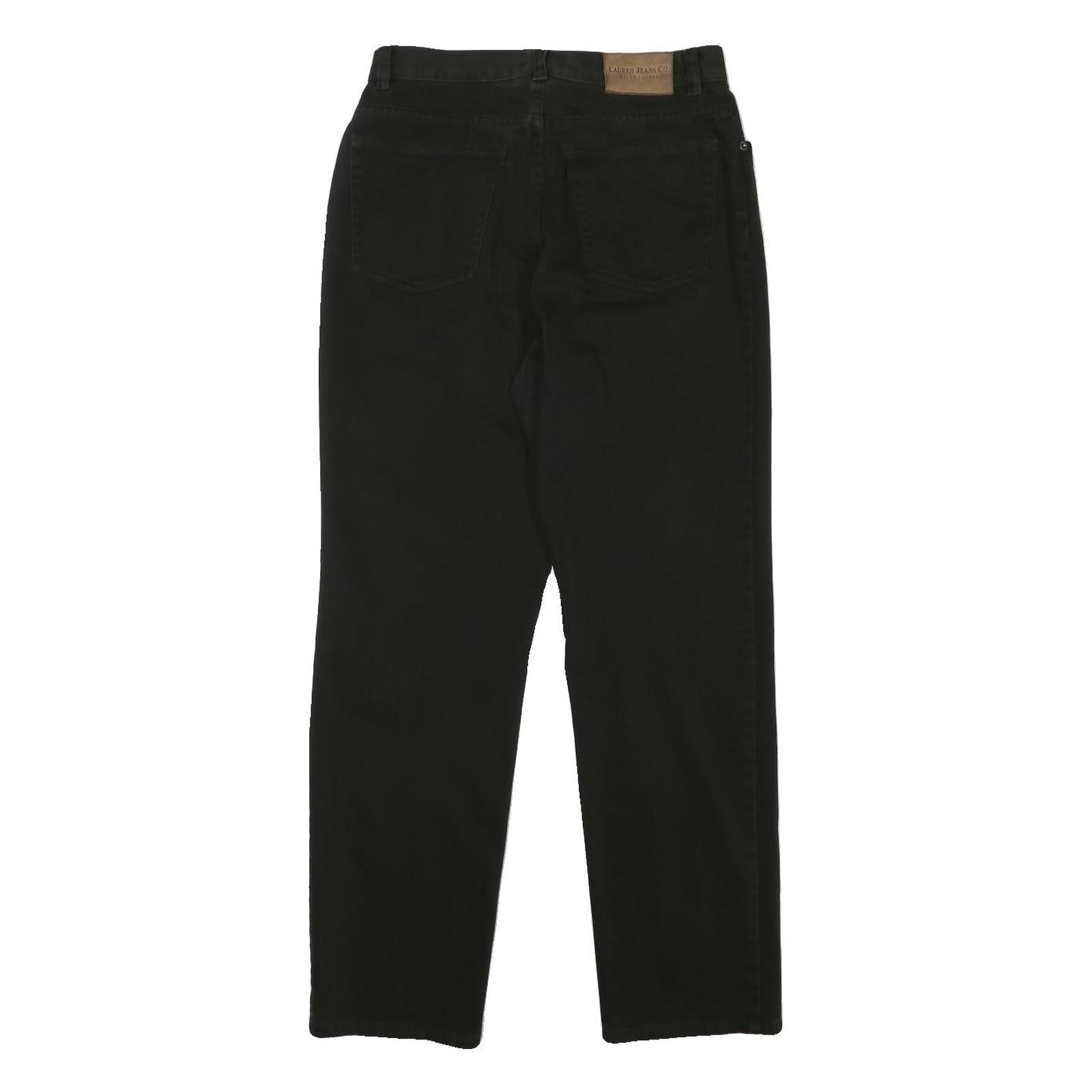 RALPH LAUREN POLO JEANS COMPANY Womens Cotton Blend Black Regular Fit Straight