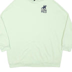 US GRAND POLO Mens Light Green Hoodie L Cotton Blend Pullover Sweatshirt