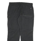 DICKIES Mens Black Regular Fit Denim Jeans W40 L32 Workwear Canvas Zip