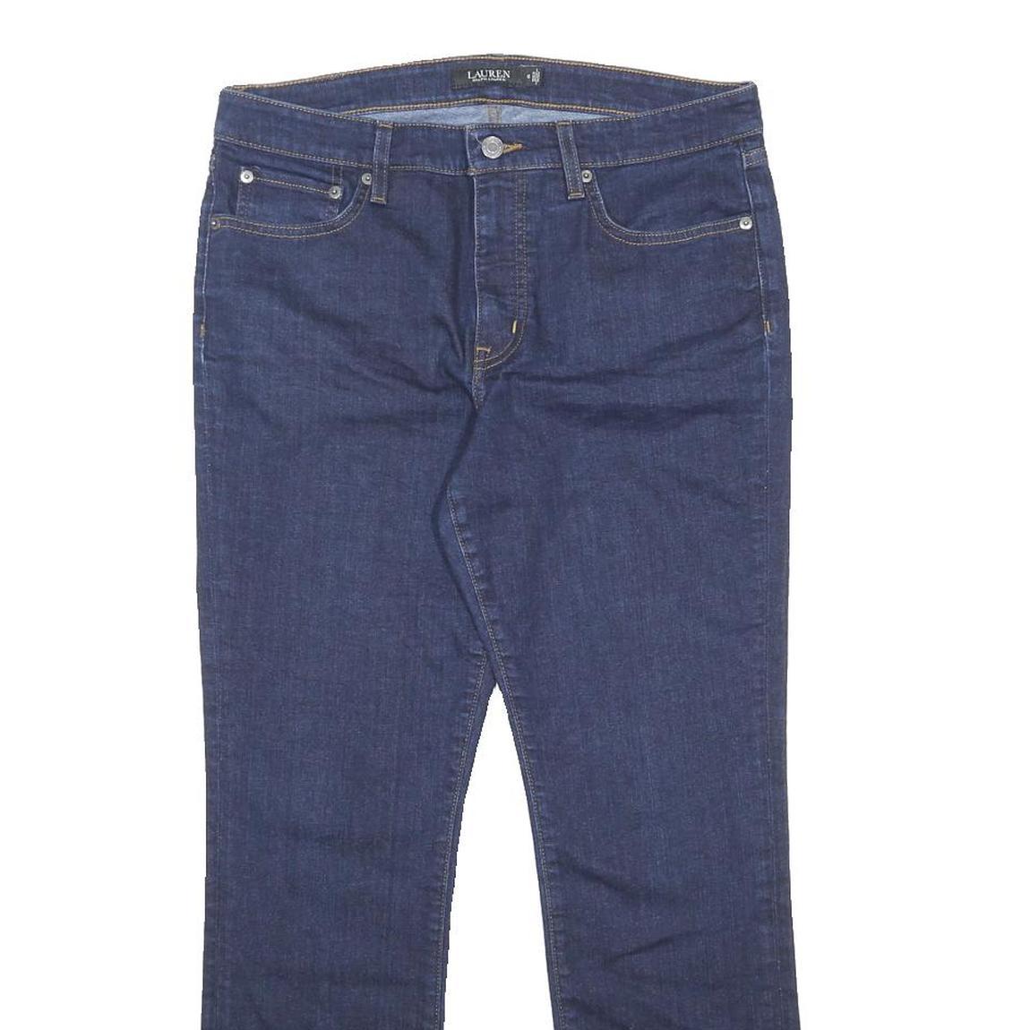 LAUREN RALPH LAUREN Womens Jeans Blue Regular Straight Denim Medium W32 L29