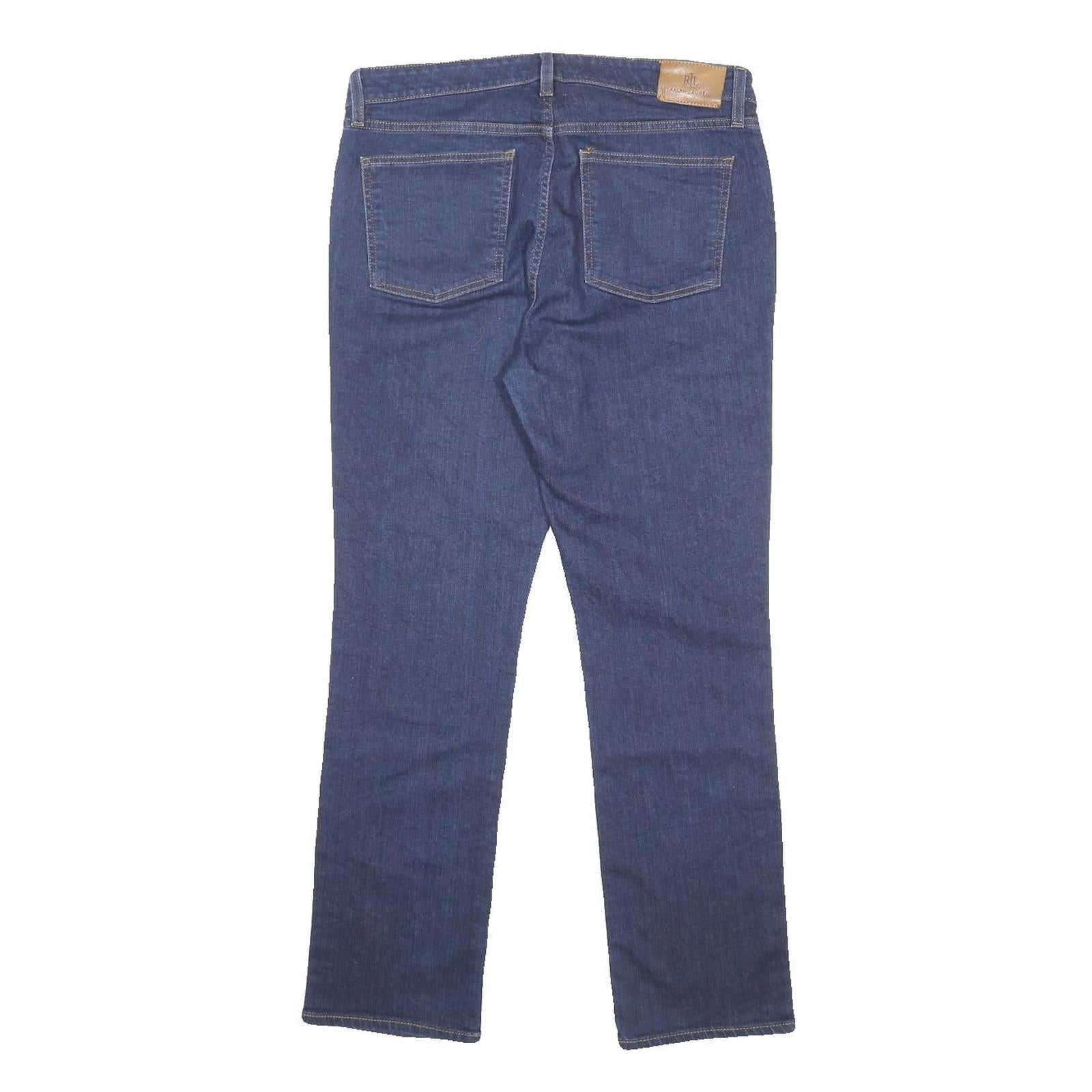 LAUREN RALPH LAUREN Womens Jeans Blue Regular Straight Denim Medium W32 L29