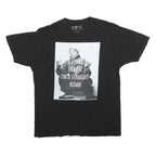 TUPAC Mens Black Graphic T-Shirt L Short Sleeve Crew Neck Cotton Blend