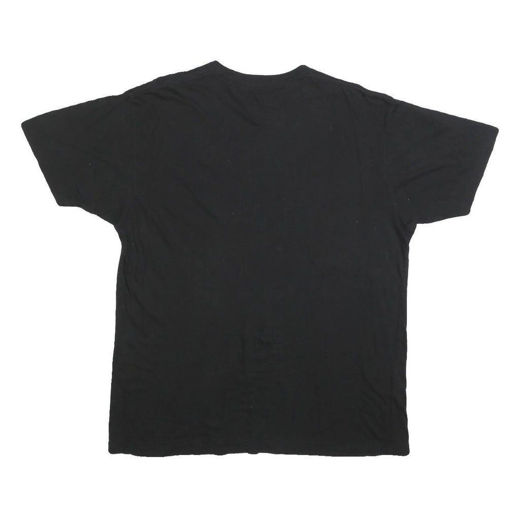 TUPAC Mens Black Graphic T-Shirt L Short Sleeve Crew Neck Cotton Blend