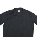 DICKIES Mens Black Cotton Work Shirt 2XL Button Up Short Sleeve Casual