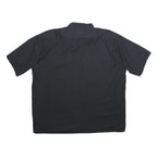 DICKIES Mens Black Cotton Work Shirt 2XL Button Up Short Sleeve Casual