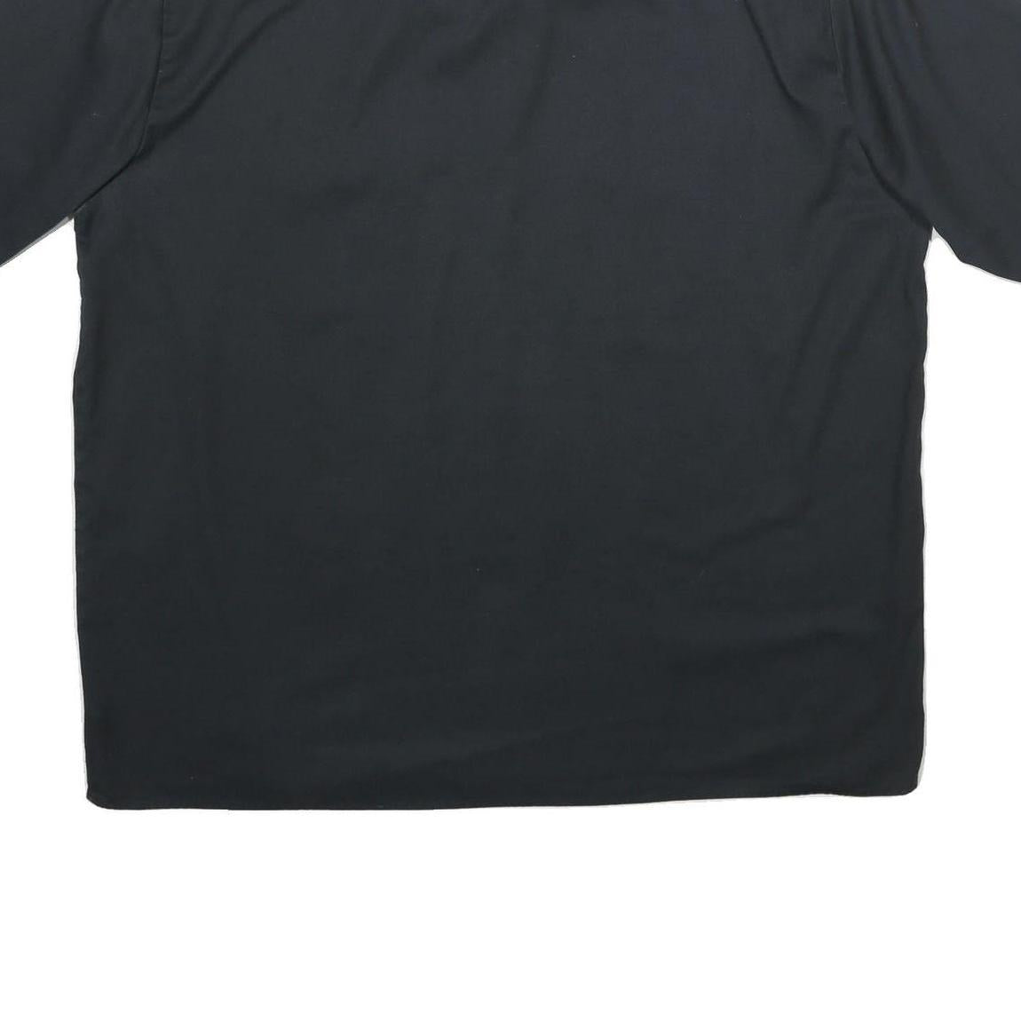 DICKIES Mens Black Cotton Work Shirt 2XL Button Up Short Sleeve Casual