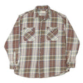 NORTHWEST TERRITORY Mens Brown & Cream Check Shirt XL Classic Button Up Cotton