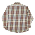 NORTHWEST TERRITORY Mens Brown & Cream Check Shirt XL Classic Button Up Cotton