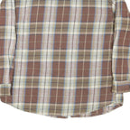 NORTHWEST TERRITORY Mens Brown & Cream Check Shirt XL Classic Button Up Cotton