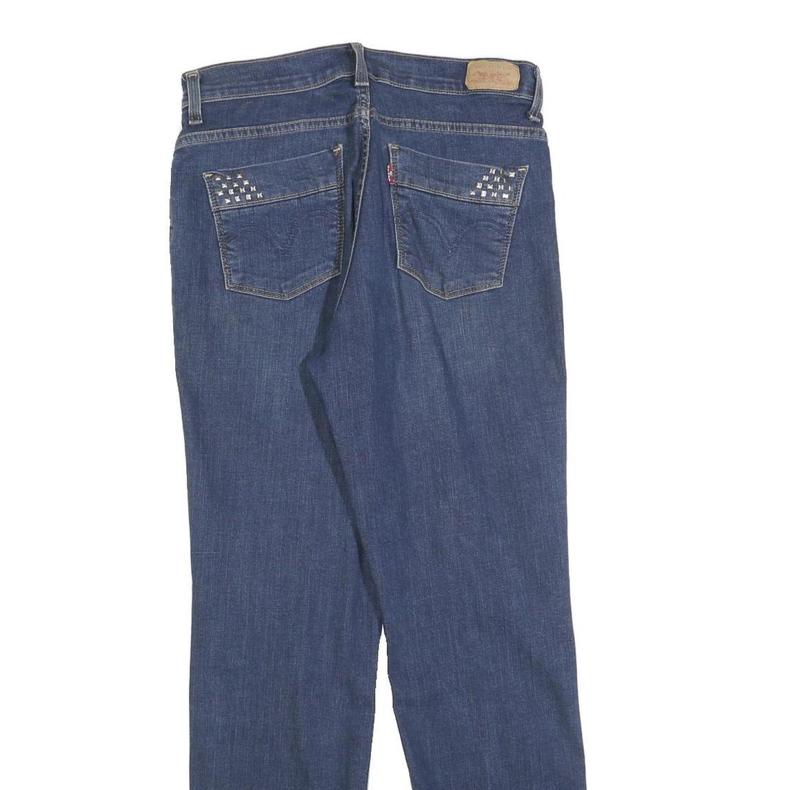 LEVI'S 512 Straight Womens Jeans Blue Slim Denim W30 L30 Studded Pocket Detail
