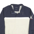NAUTICA Mens Navy & Cream Colourblock Zip Jacket 2XL Polyester Blend Casual