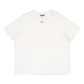 NIKE Mens White T-Shirt M Short Sleeve Crew Neck Minimal Logo Casual Wear