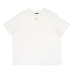 NIKE Mens White T-Shirt M Short Sleeve Crew Neck Minimal Logo Casual Wear
