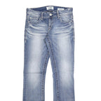 DAY TRIP Womens Slim Blue Denim Light Wash Jeans W30 L32 Classic Fit Zip