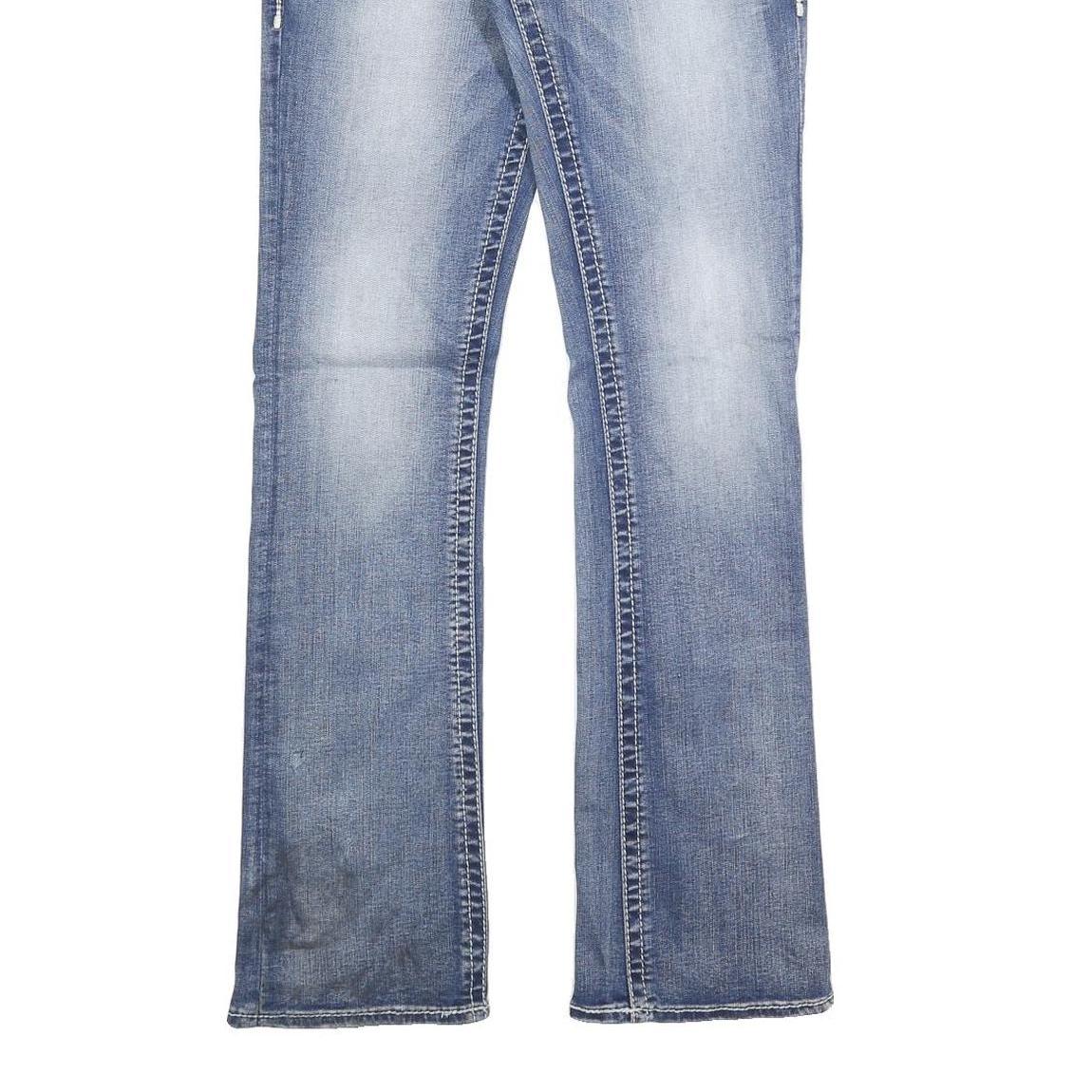 DAY TRIP Womens Slim Blue Denim Light Wash Jeans W30 L32 Classic Fit Zip