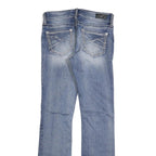 DAY TRIP Womens Slim Blue Denim Light Wash Jeans W30 L32 Classic Fit Zip