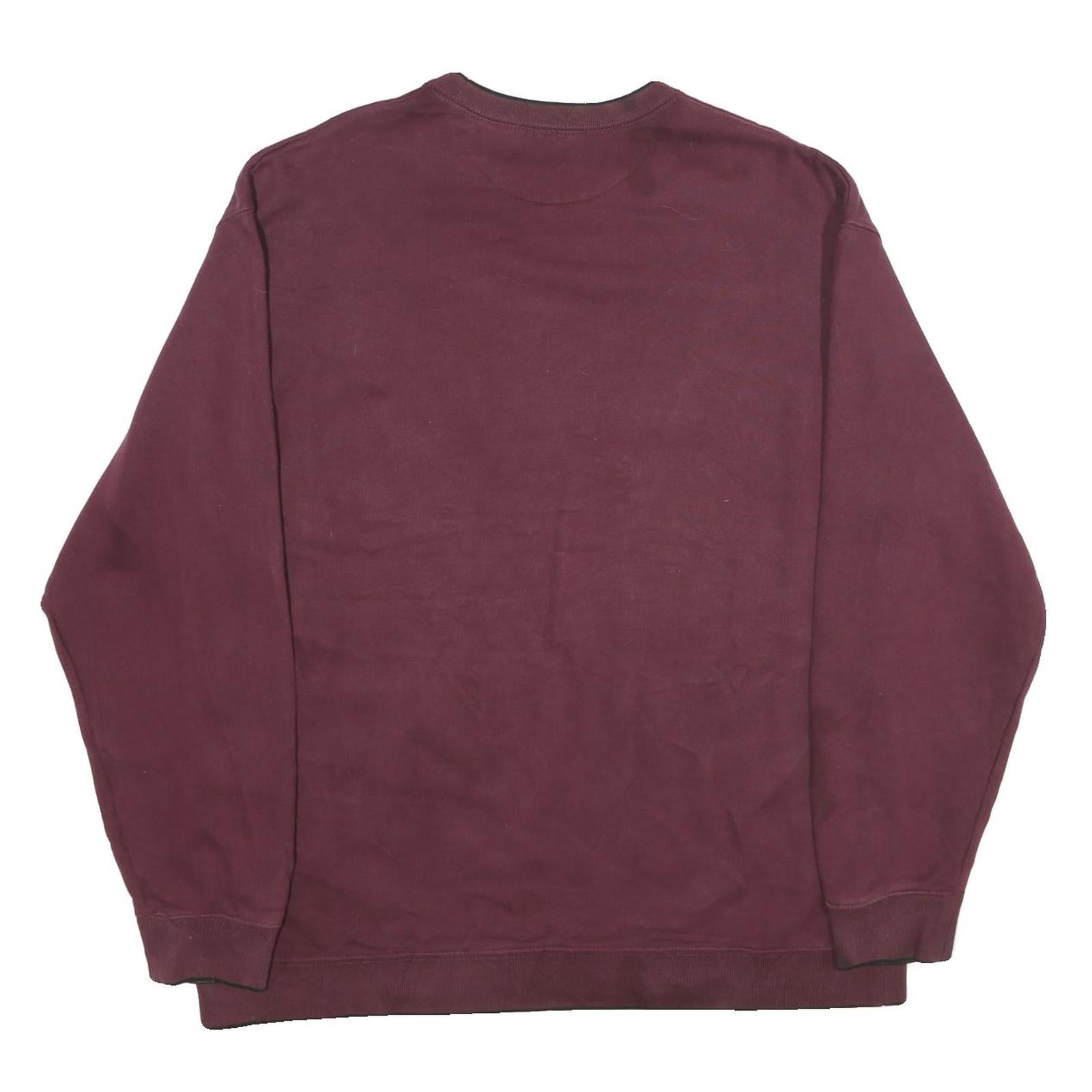 CROFT & BARROW Mens Maroon Golf Pro Grandpa Crew Neck L Cotton Blend Sweatshirt