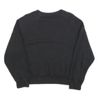 ADIDAS Womens Black Cotton Blend Sweatshirt Crew Neck M Minimalist Logo Comfort