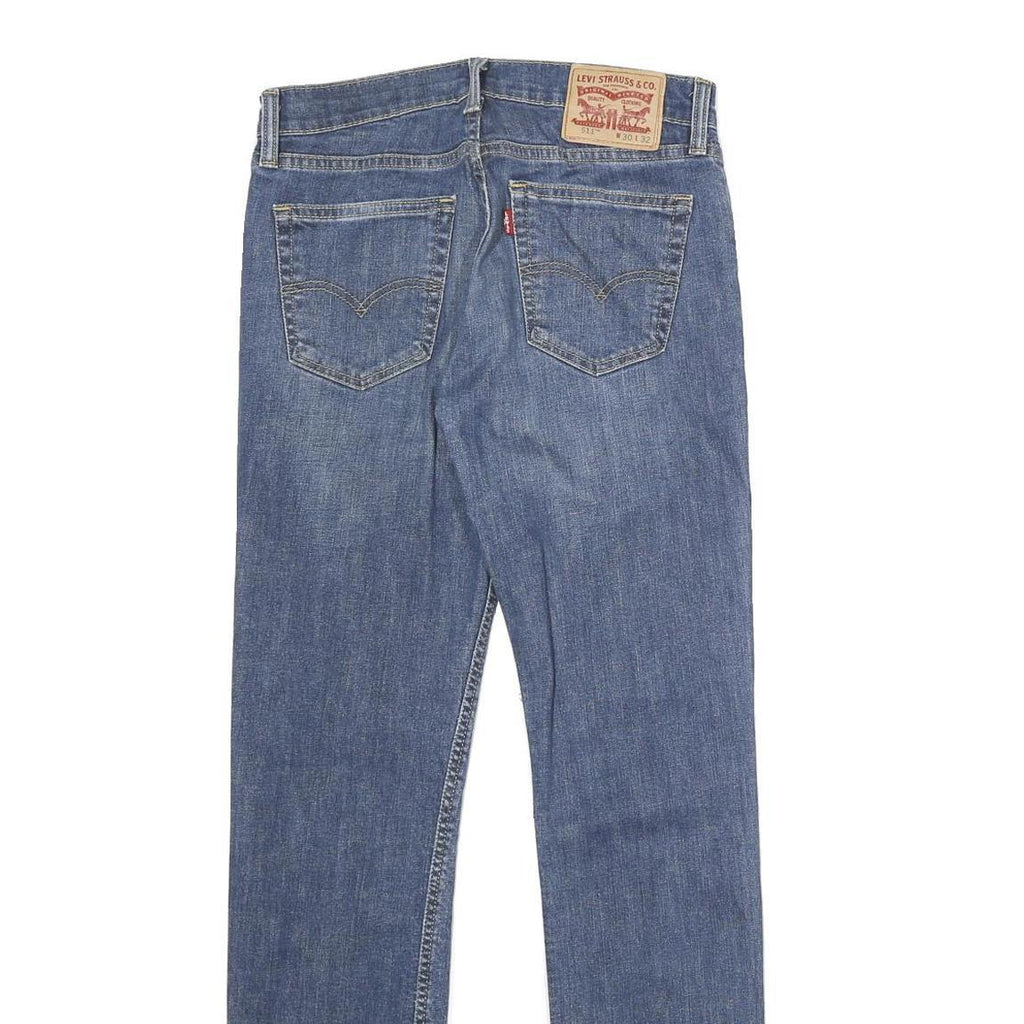 LEVI'S 511 Slim Mens Jeans Blue Slim Skinny Denim Medium W30 L32 Zip