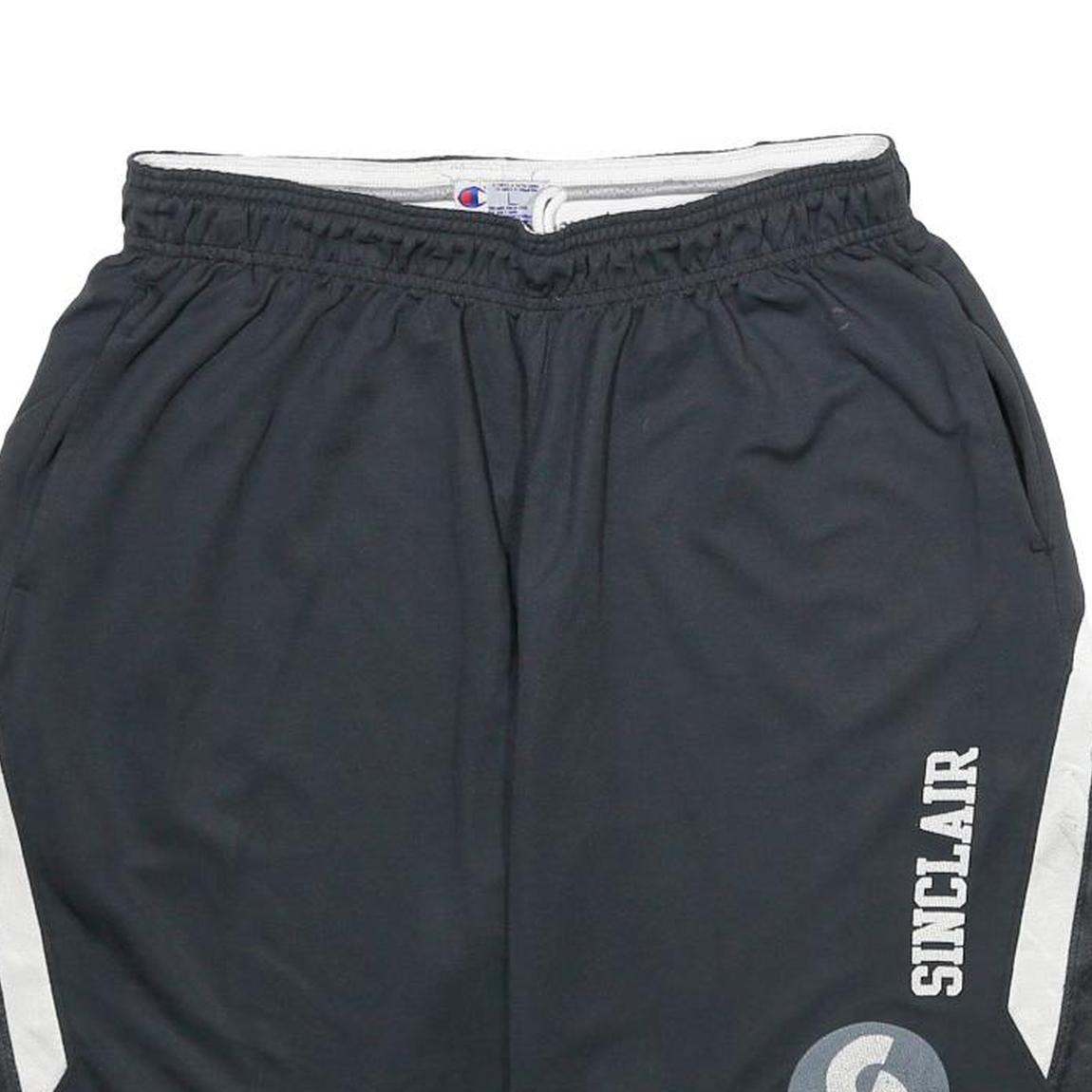 CHAMPION Mens Black Casual Sports Shorts Sinclair Logo L W28 Polyester