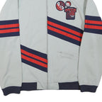 REEBOK Mens Grey & Navy Blue Athletic Jacket L Polyester Blend Zip Track Sports