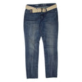 LEVI'S Demi Curve Belted Womens Jeans Blue Regular Skinny Stone Wash W29 L31