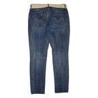 LEVI'S Demi Curve Belted Womens Jeans Blue Regular Skinny Stone Wash W29 L31