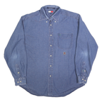 TOMMY HILFIGER Mens Blue Denim Shirt M Cotton Blend Classic Fit Casual