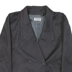 JEAN CLAUD Womens Black Button Jacket S Polyester Blend Classic Tailored