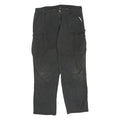 CARHARTT Mens Cotton Blend Black Regular Tapered Trousers W34 L29 Workwear