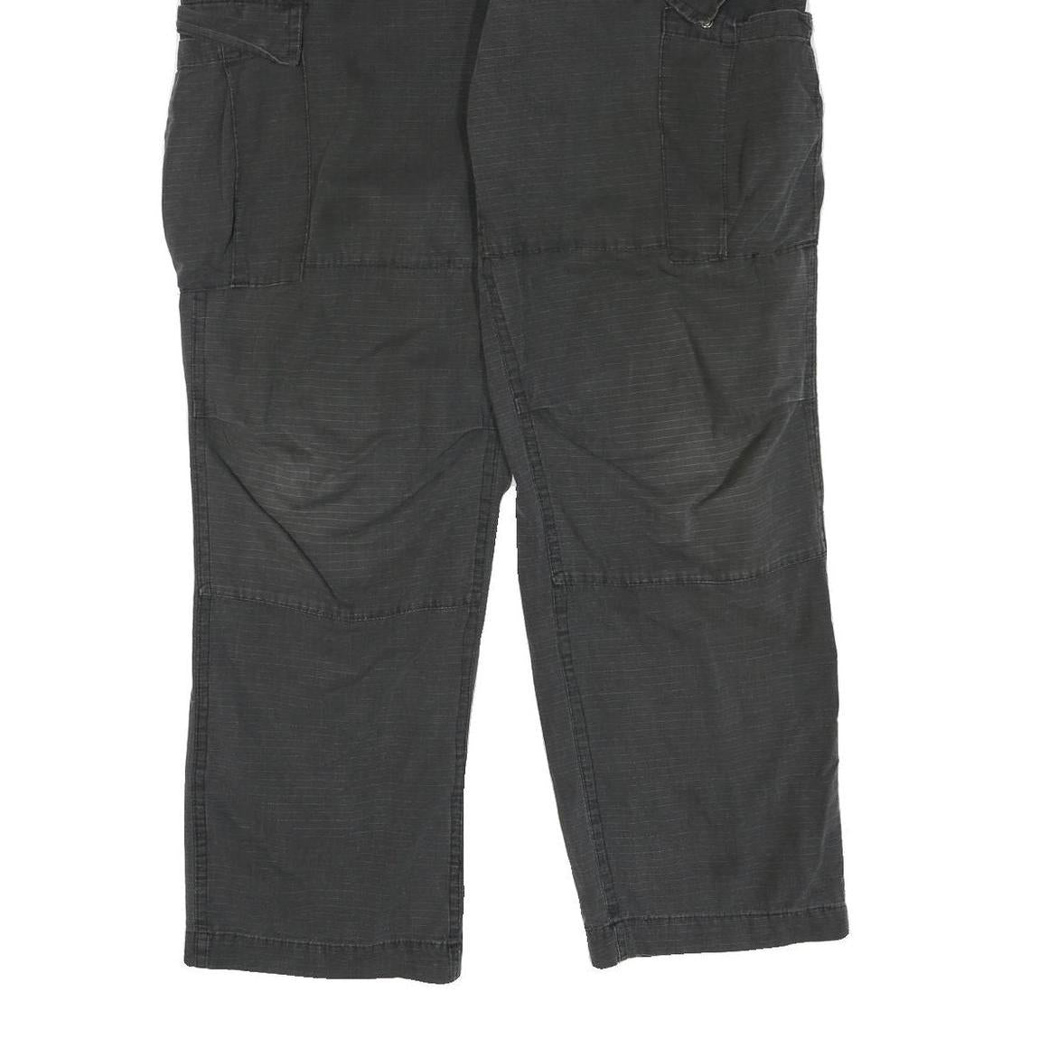 CARHARTT Mens Cotton Blend Black Regular Tapered Trousers W34 L29 Workwear
