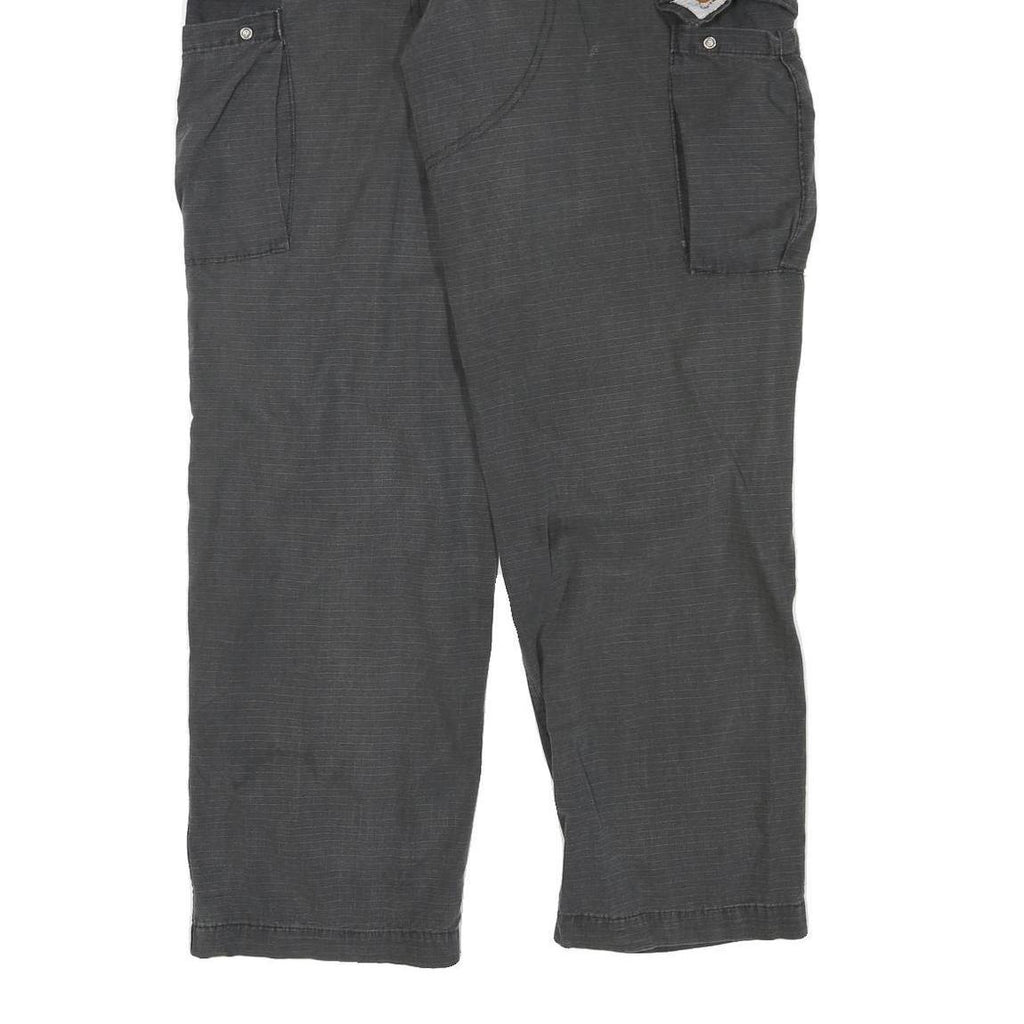 CARHARTT Mens Cotton Blend Black Regular Tapered Trousers W34 L29 Workwear