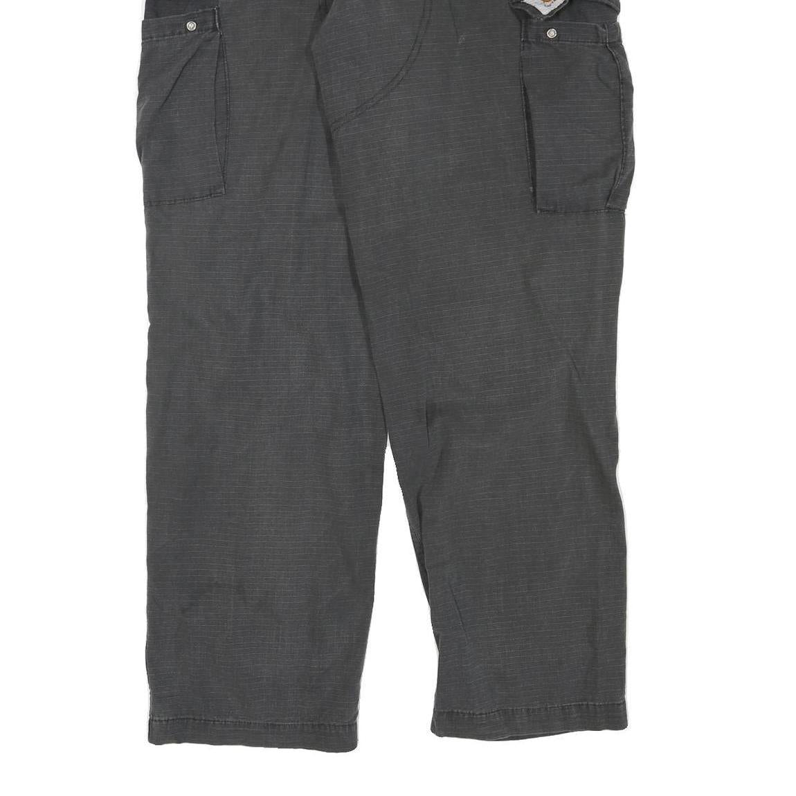 CARHARTT Mens Cotton Blend Black Regular Tapered Trousers W34 L29 Workwear