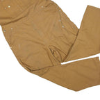 DICKIES Mens Brown Cotton Blend Dungarees Loose Fit Workwear L W44 L28 Heavy