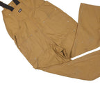 DICKIES Mens Brown Cotton Blend Dungarees Loose Fit Workwear L W44 L28 Heavy