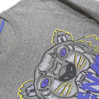 KENZO Mens Grey Tiger EMBROIDERY Crew Neck S Sweatshirt Cotton Blend Pullover