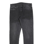 LEVI'S Mens Black Regular Straight Denim Fair W30 L32 Zip Cotton Blend
