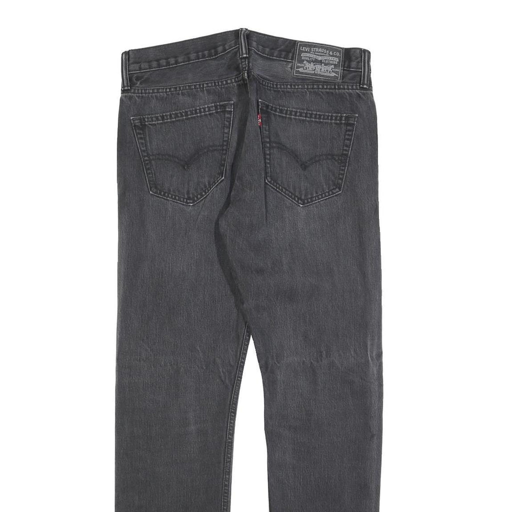 LEVI'S Mens Black Regular Straight Denim Fair W30 L32 Zip Cotton Blend