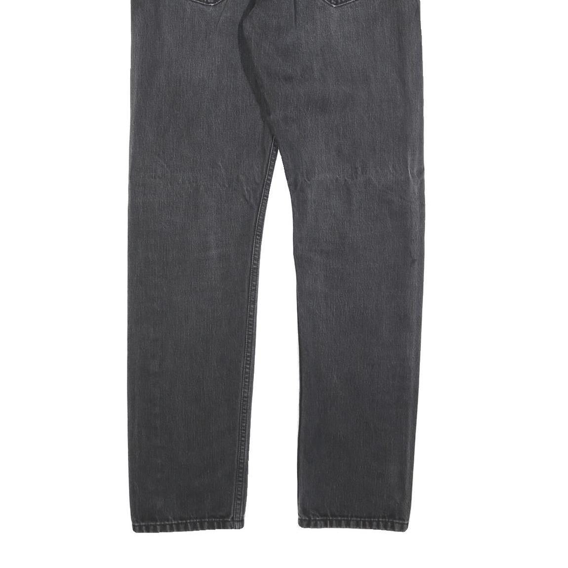 LEVI'S Mens Black Regular Straight Denim Fair W30 L32 Zip Cotton Blend