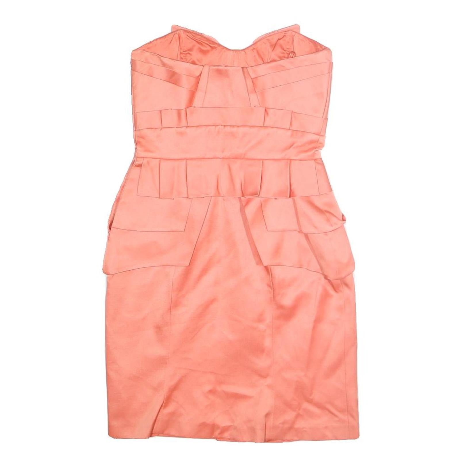 TEMPERLEY LONDON Womens Coral Strapless Bodycon Polyester Mini Dress UK 8