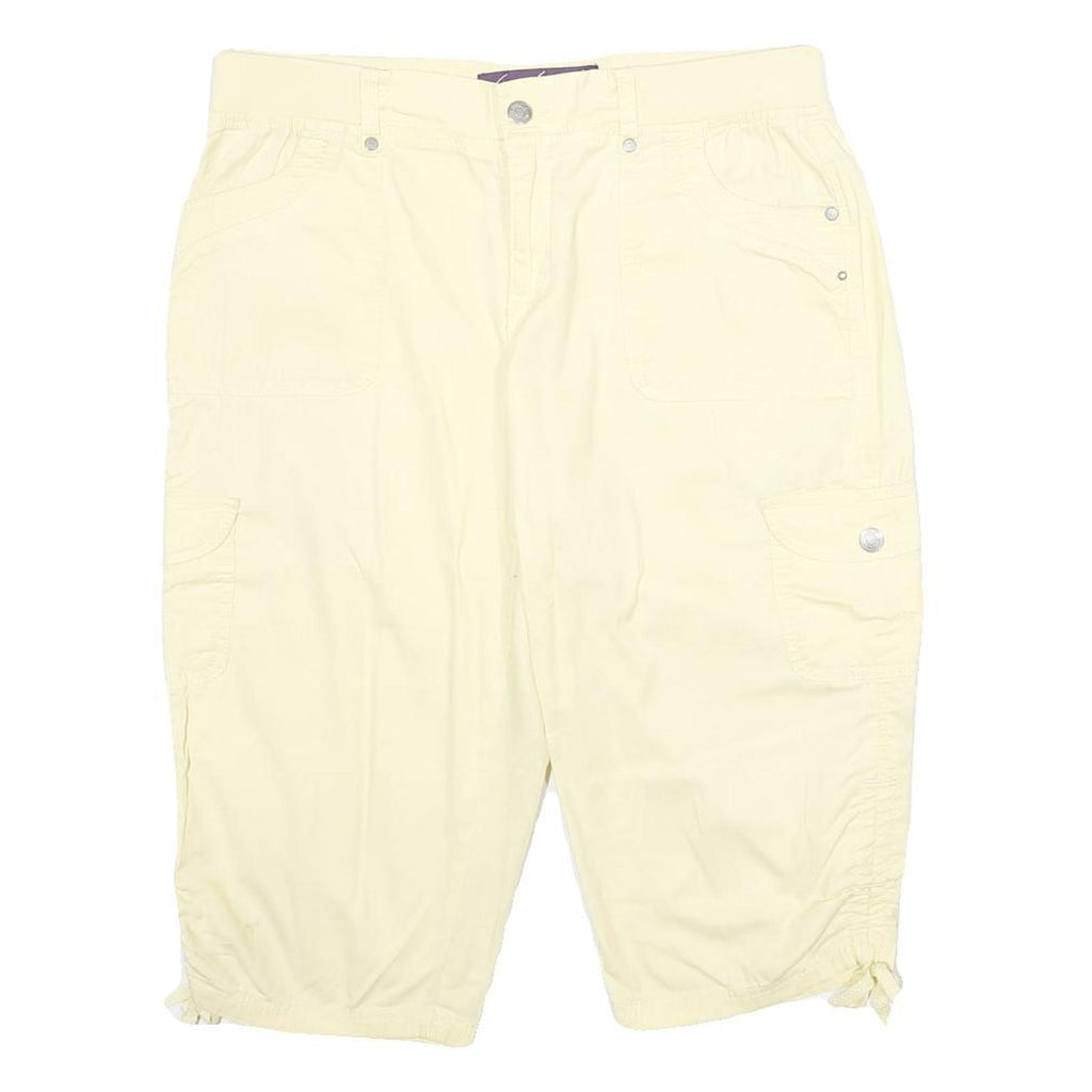 GLORIA VANDERBILT Womens Shorts Cream Cargo M W32 Summer Casual Relaxed Fit