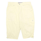 GLORIA VANDERBILT Womens Shorts Cream Cargo M W32 Summer Casual Relaxed Fit