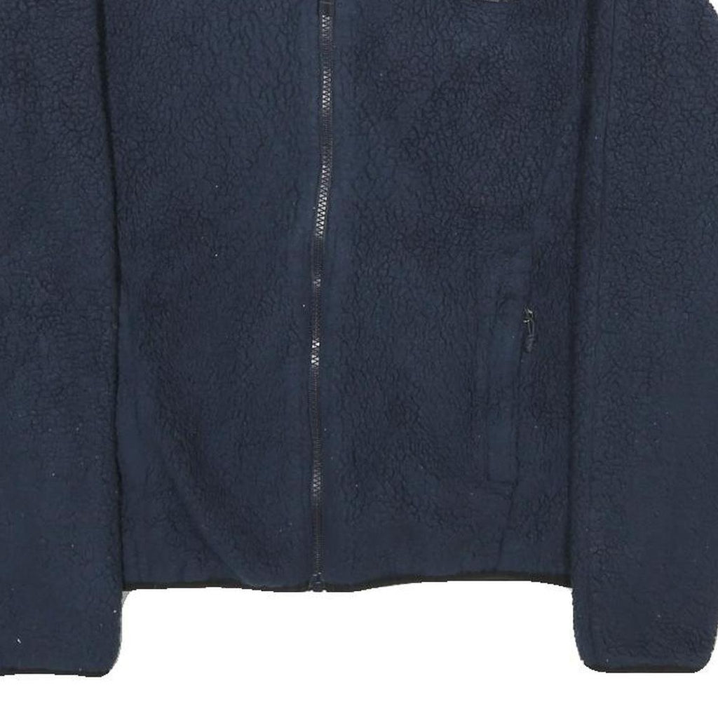 THE NORTH FACE Womens Navy Blue Fleece Jacket S Polyester Zip Casual Outdoor