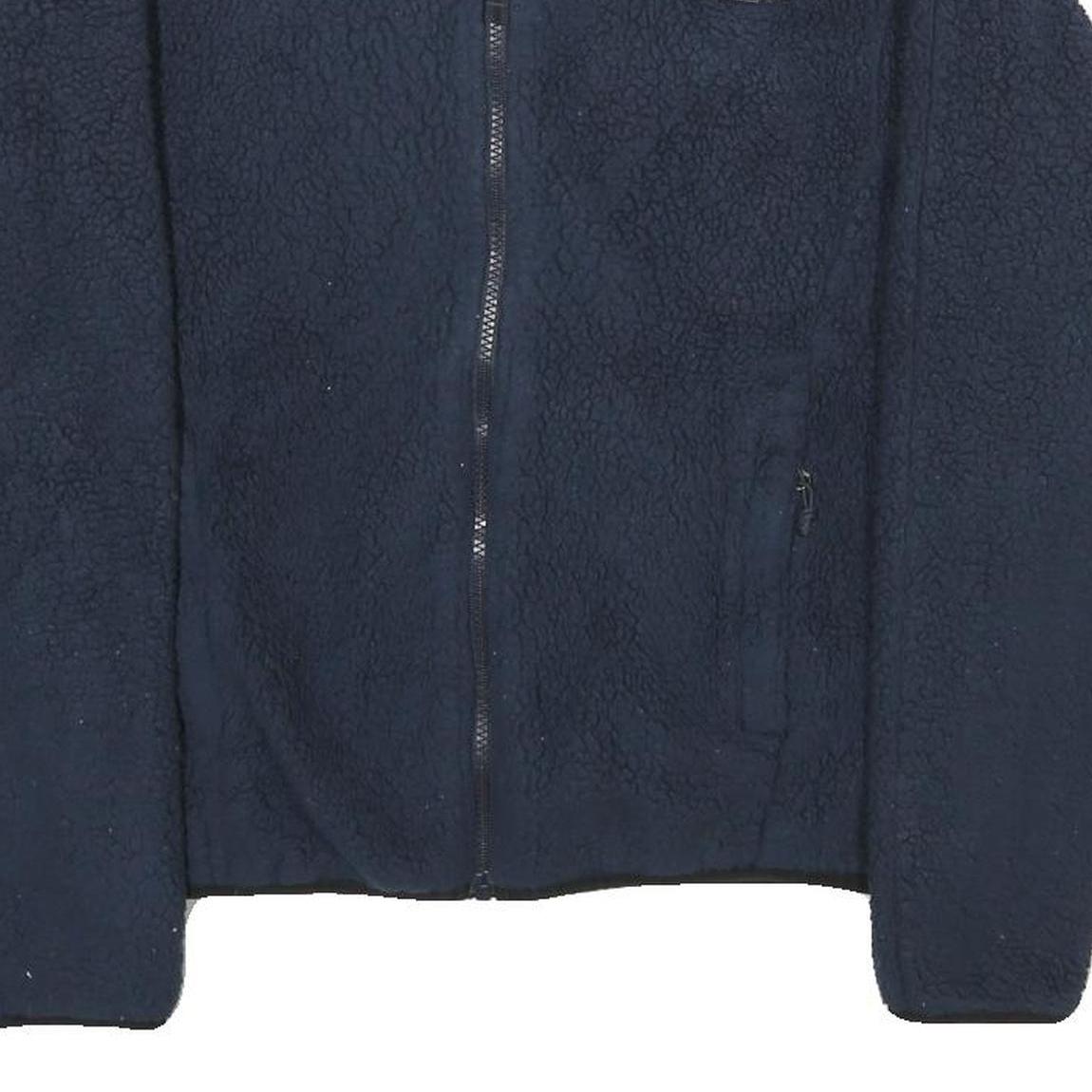 THE NORTH FACE Womens Navy Blue Fleece Jacket S Polyester Zip Casual Outdoor