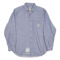 CARHARTT Mens Blue Cotton Blend Button-Down Long Sleeve Shirt M Casual Workwear